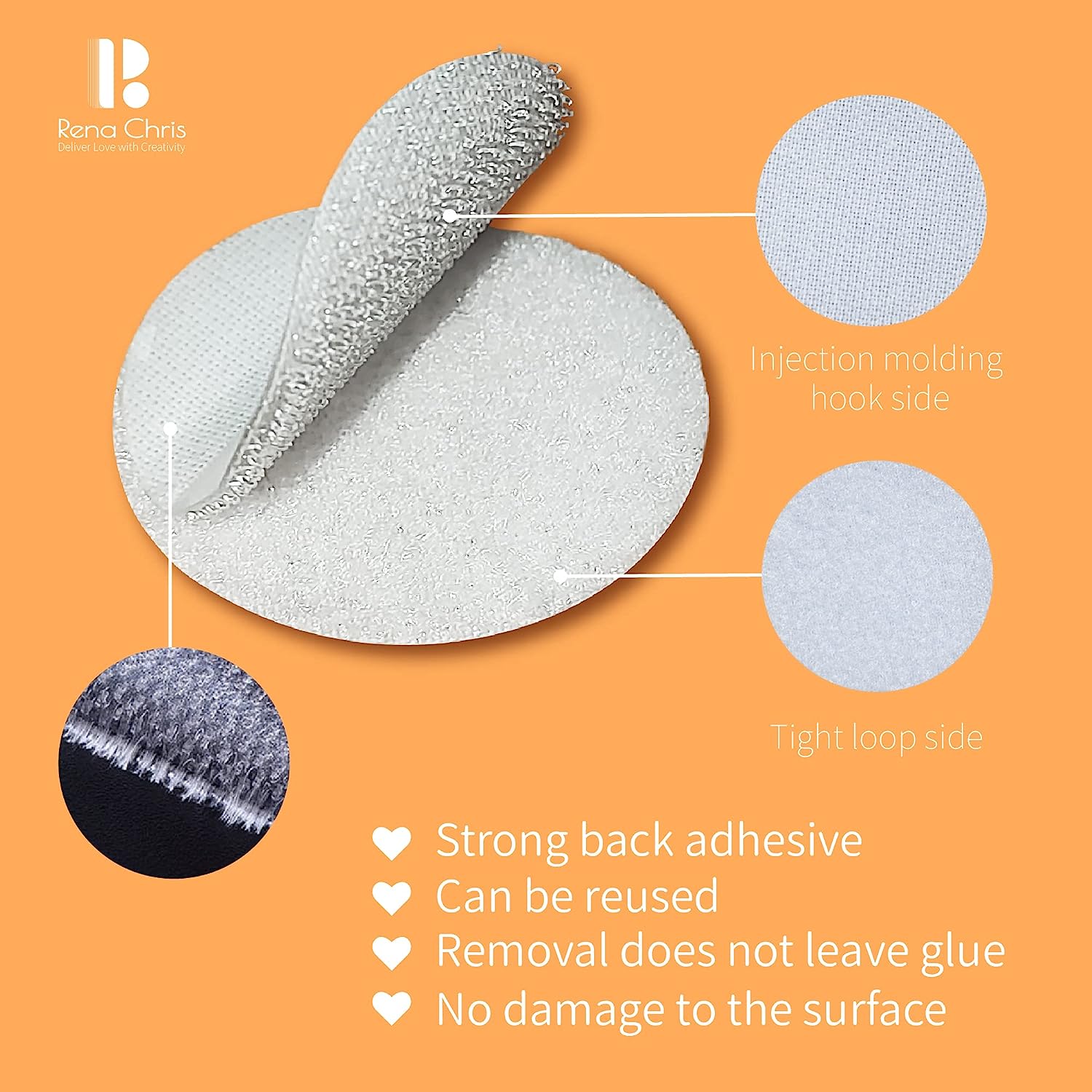 Self Adhesive Dots, Strong Adhesive 1400pcs(700 Pairs) 0.59" Diameter Sticky Back Coins Nylon Coins, Hook & Loop Dots with Waterproof Sticky Glue Coins Tapes, Suitable for Classroom, Office, Home - Image 3